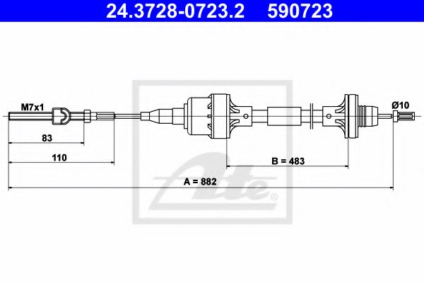 OPEL 6 69 189 Clutch Cable